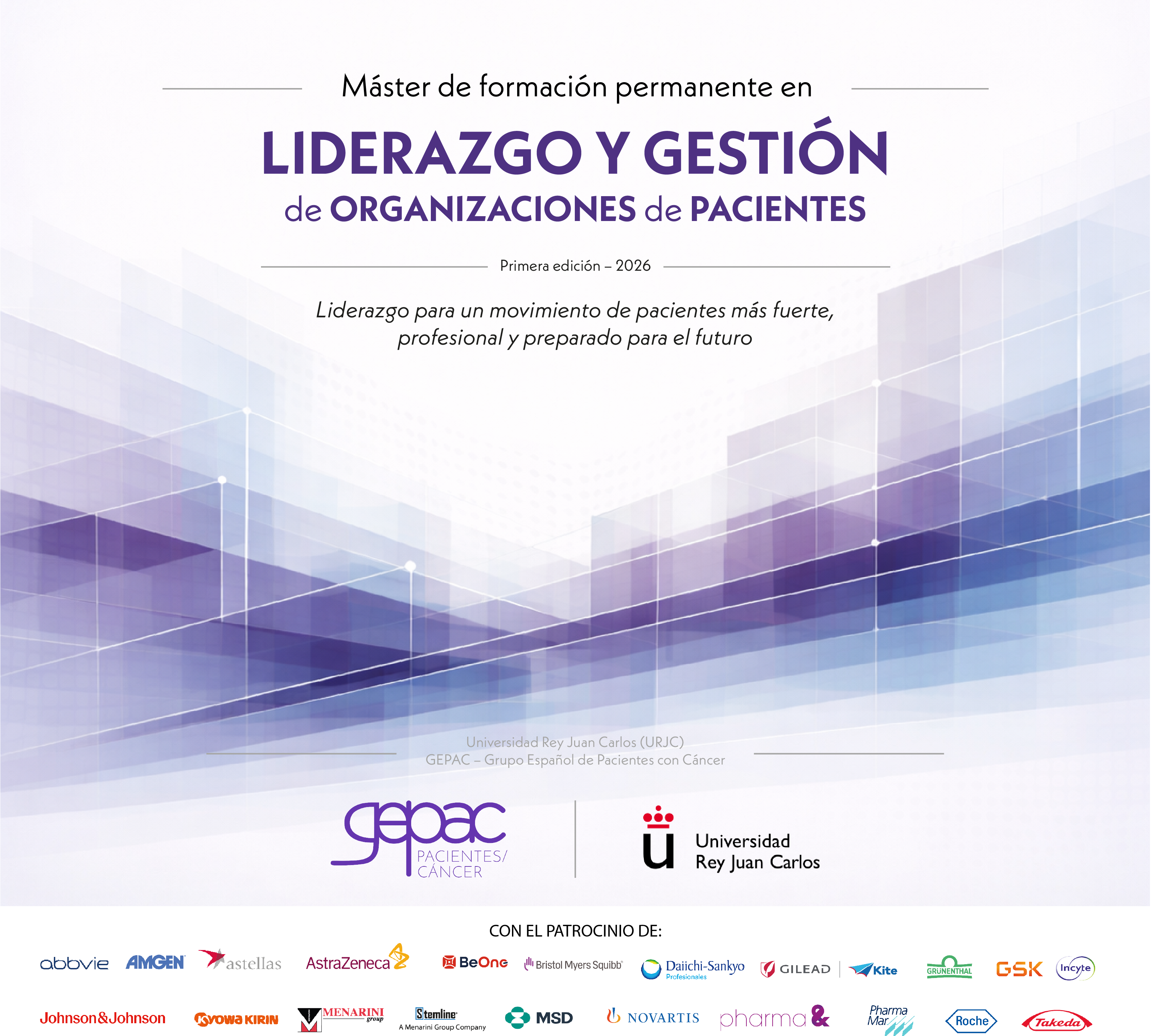 Banner Máster Universitario en LIDERAZGO Y GESTIÓN de ORGANIZACIONES de PACIENTES